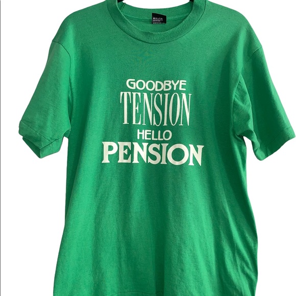 Screen stars vintage green humor retirement T-shirt single stitch - Picture 1 of 6